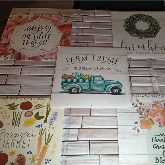 farmhouse Calendars 2022 12-Month set of 5. - Picture 5 of 7